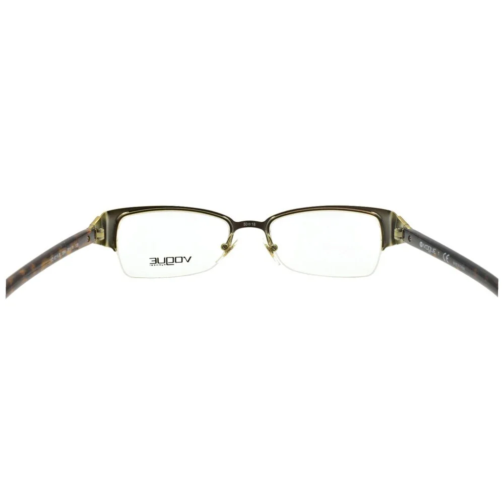 Vogue VO 4014-B 934 Women's Eyeglasses Frames Half-Rim 50-18-135 Brown / Stones